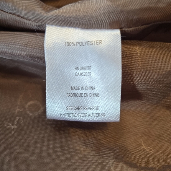 Samuel Dong Golden Brown Sheared Faux Fur Double Breasted Long Jacket S - Picture 8 of 9